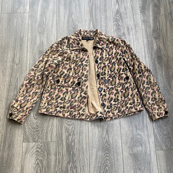 Veronica Beard - 100% Cotton Leopard Print Relaxed Fit Utility Jacket - Size XS - Picture 1 of 10